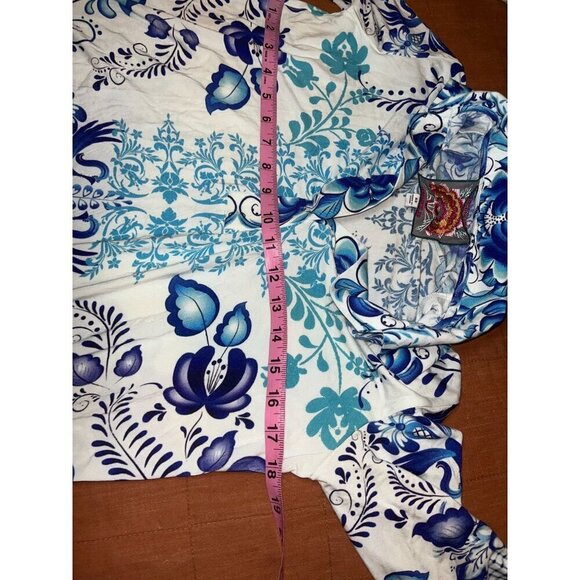 Johnny Was Farrow Botanical-Print Shift Swing Dres XS - Picture 7 of 9